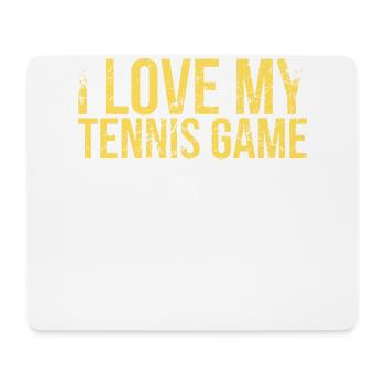 I Love My Tennis Game Design For Tennis Fans - Mouse Pad (horizontal) - white - Front