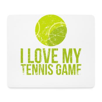 I Love My Tennis Game Design For Tennis Fans - Mouse Pad (horizontal) - white - Front