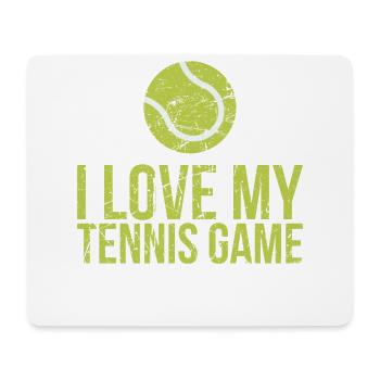 I Love My Tennis Game Design For Tennis Fans - Mouse Pad (horizontal) - white - Front