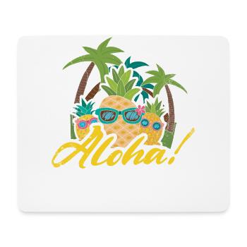 Aloha Pineapple And Pine Tree Design For The Beach - Mouse Pad (horizontal) - white - Front