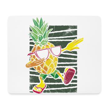 Abtupfendes Ananas-sonnenbrillen-design Für Den - Mousepad (Querformat) - Weiß - Vorne