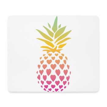 Ananas-herz-design Für Strandliebhaber Ananas - Mousepad (Querformat) - Weiß - Vorne