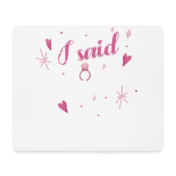 J’ai dit le projet de mariage de Yaaaas pour la mariée - Tapis de souris (format paysage) - blanc - Devant