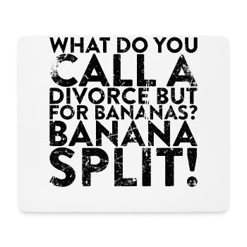 What is called a divorce, but for bananas? - Mouse Pad (horizontal) - white - Front