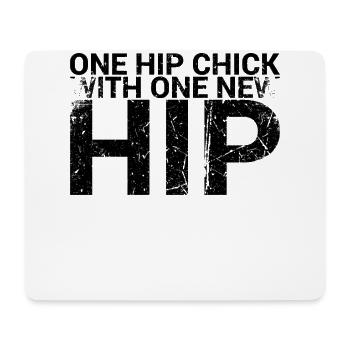 A hip chick with a new hip woman - Mouse Pad (horizontal) - white - Front