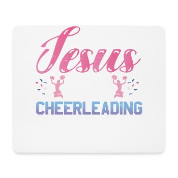 This girl runs on Jesus and cheers the - Mouse Pad (horizontal) - white - Front