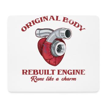 The original, converted engine runs like a - Mouse Pad (horizontal) - white - Front