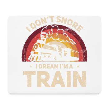 Ich Schnarche Nicht, Ich Träume, Ich Bin Ein Zug - Mousepad (Querformat) - Weiß - Vorne