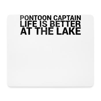 Capitaine ponton La vie est meilleure sur le moteur marin - Tapis de souris (format paysage) - blanc - Devant