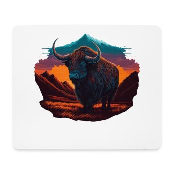 Yak Sunrise - Mouse Pad (horizontal) - white - Front