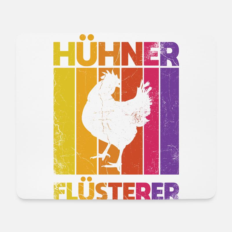 Hühner Flüsterer. Hühner - Mousepad (Querformat) - Weiß