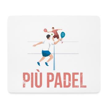 Meno Lavoro Più Padel - Mousepad (Querformat) - Weiß - Vorne