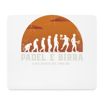 Padel Und Bier, Paddel - Mousepad (Querformat) - Weiß - Vorne