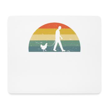 Alle verrückt hier, komm Huhn wir gehen. Hühner - Mousepad (Querformat) - Weiß - Vorne