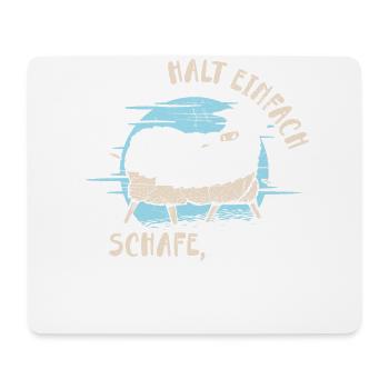Ich mag einfach Schafe, Okay? Schaf - Mousepad (Querformat) - Weiß - Vorne