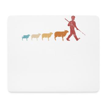 Führungskraft. Design mit Schafen und Schäfer - Mousepad (Querformat) - Weiß - Vorne
