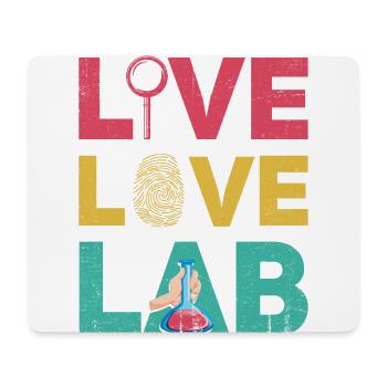 Live Love Lab, Ermittler - Mousepad (Querformat) - Weiß - Vorne