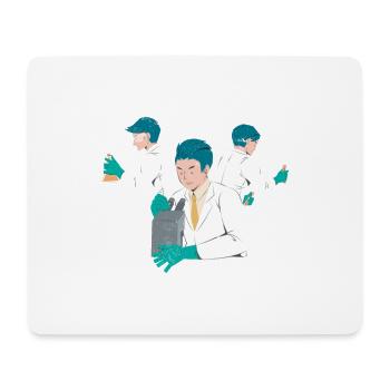 Médecin légiste au lieu de pathologiste, enquêteur - Tapis de souris (format paysage) - blanc - Devant