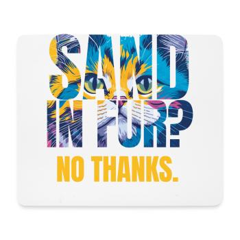 Farbenfrohes Splash Art Katzendesign - Mousepad (Querformat) - Weiß - Vorne