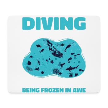 Diving under the ice, loons - Mouse Pad (horizontal) - white - Front