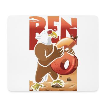 Bald eagle design for sixth birthday - Mouse Pad (horizontal) - white - Front