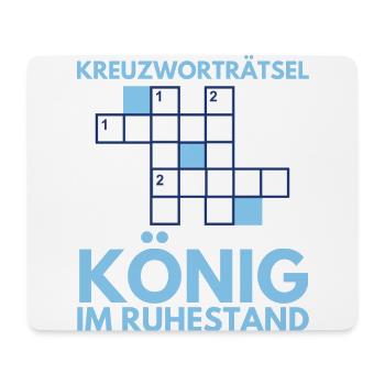 Kreuzworträtsel Design für Opa - Mousepad (Querformat) - Weiß - Vorne