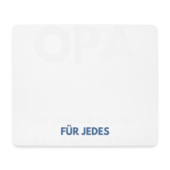 Kreuzworträtsel Design für Opa - Mousepad (Querformat) - Weiß - Vorne
