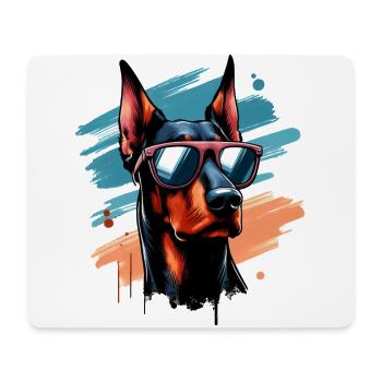 Dobermann Pischer Das Modell - Mousepad (Querformat) - Weiß - Vorne