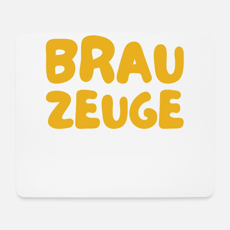 Brewman Beer Drinker - Mousepad (Querformat) - Weiß