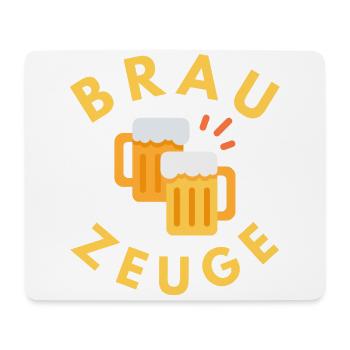 Brewware beer drinker - Mouse Pad (horizontal) - white - Front