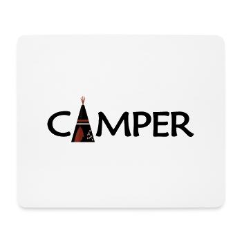 camping indianerzelt outdoor zelten - Mousepad (Querformat) - Weiß - Vorne