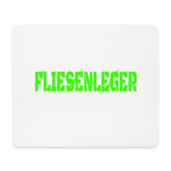 Fliesenleger Design - Mousepad (Querformat) - Weiß - Vorne