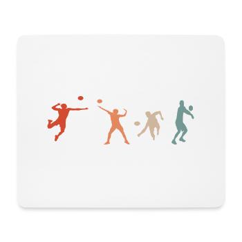 Volleyball Player Retro - Mouse Pad (horizontal) - white - Front