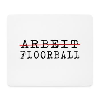 Floorball Unihockey FLOORBALLFAN Floorballer - Mousepad (Querformat) - Weiß - Vorne