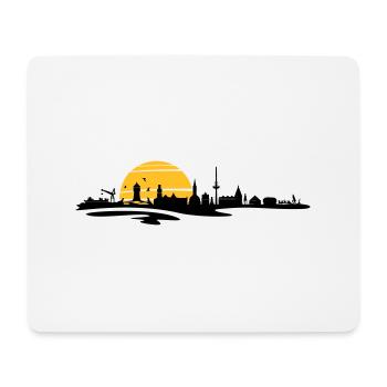 Skyline - Küste Cuxhaven - Mousepad (Querformat) - Weiß - Vorne