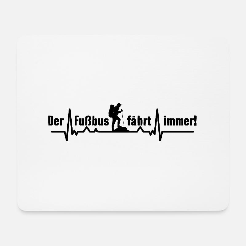 WANDERN WANDERER WALKING FUSSBUS FUßBUS - Mousepad (Querformat) - Weiß