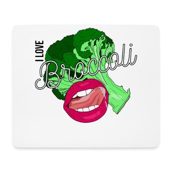 J'adore le brocoli - Tapis de souris (format paysage) - blanc - Devant