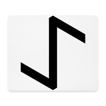 Rune: Eihwaz ᛇ (Ei, Y), Quantum Runes Futhark 0 © - Mousepad (Querformat) - Weiß - Vorne