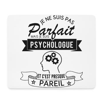 Psychologue Parfait shirt cadeau - Tapis de souris (format paysage) - blanc - Devant