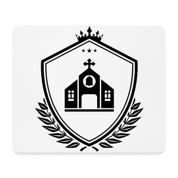 Kirche Wappen - Mousepad (Querformat) - Weiß - Vorne