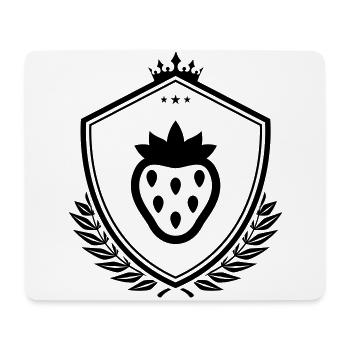 Erdbeere schild - Mousepad (Querformat) - Weiß - Vorne
