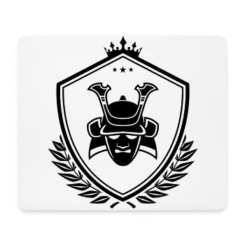 Samurai Helm wappen - Mousepad (Querformat) - Weiß - Vorne