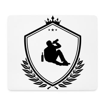 Drinking alcohol drunk Coat of arms - Mouse Pad (horizontal) - white - Front