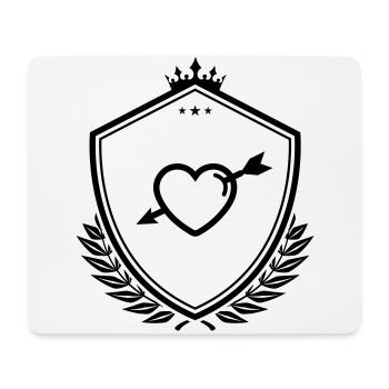 Heart Coat of Arms arrow - Mouse Pad (horizontal) - white - Front