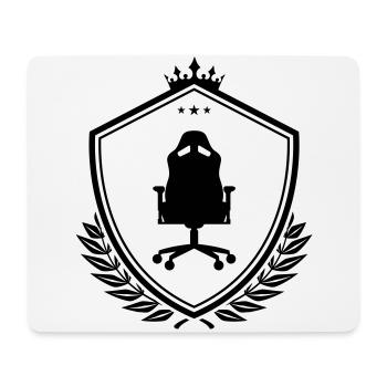 Gamer stuhl Wappen - Mousepad (Querformat) - Weiß - Vorne