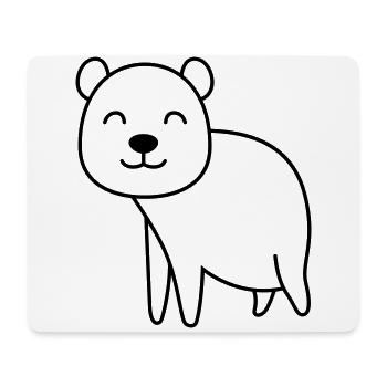 Bear Comic - Mouse Pad (horizontal) - white - Front