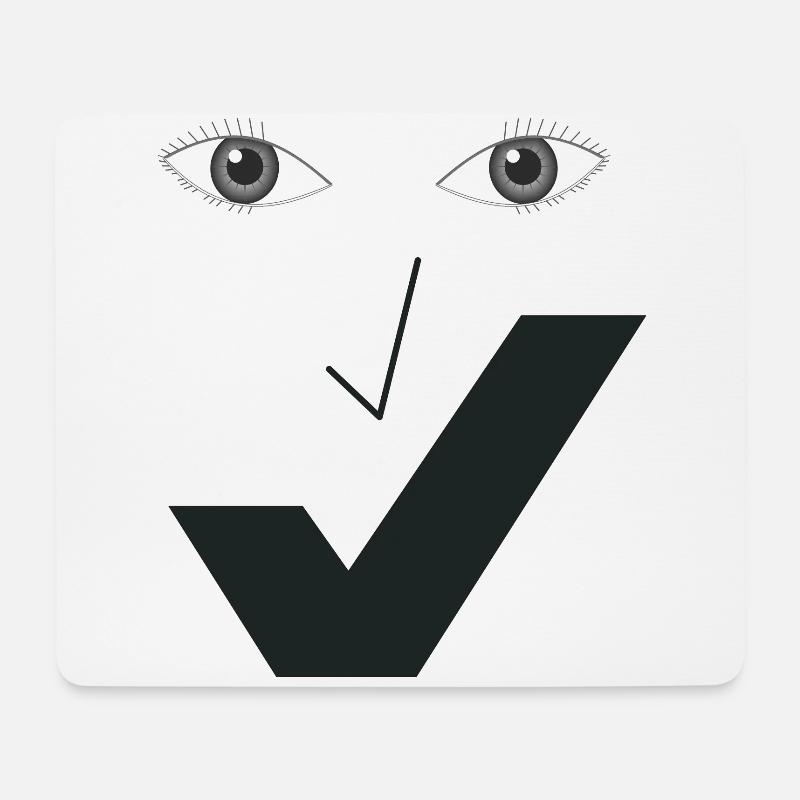 Feines Lächeln - Feines Gesicht C04. - Mousepad (Querformat) - Weiß