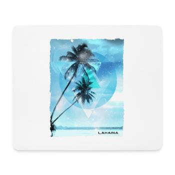 Künstlerischer Lahaina Maui Hawaii Palmenurlaub - Mousepad (Querformat) - Weiß - Vorne