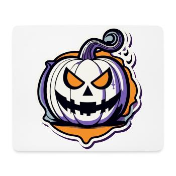 Dessin d’Halloween citrouille - Tapis de souris (format paysage) - blanc - Devant