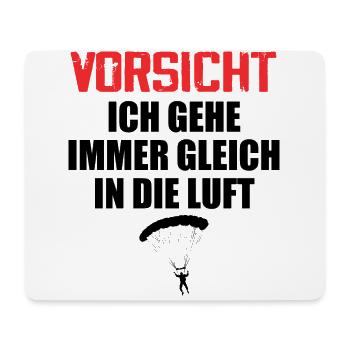 Paragliding Vorsicht gehe immer gleich in die Luft - Mousepad (Querformat) - Weiß - Vorne